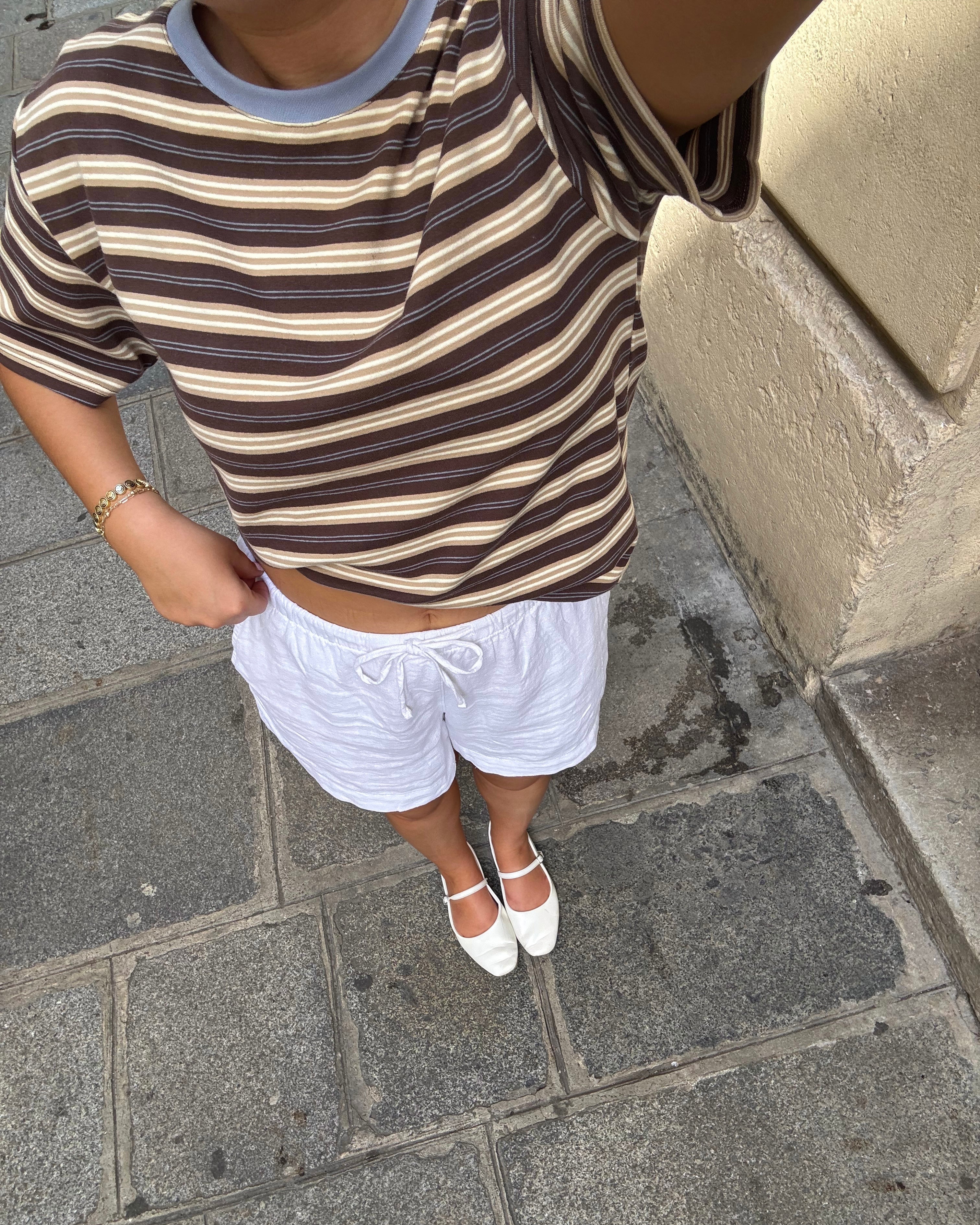 COTTONSTRETCH BOYFRIEND TEE (AZUR)