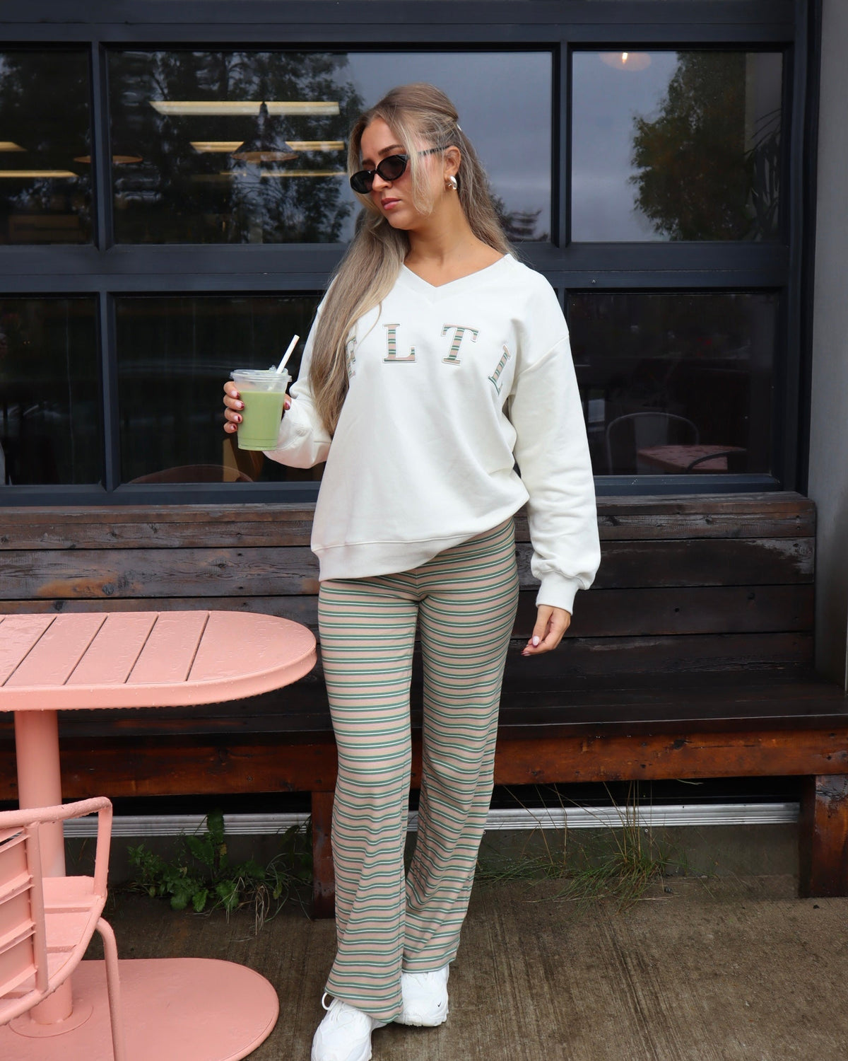 COTTONSTRETCH FOLDOVER PANT (MATCHA LATTE)