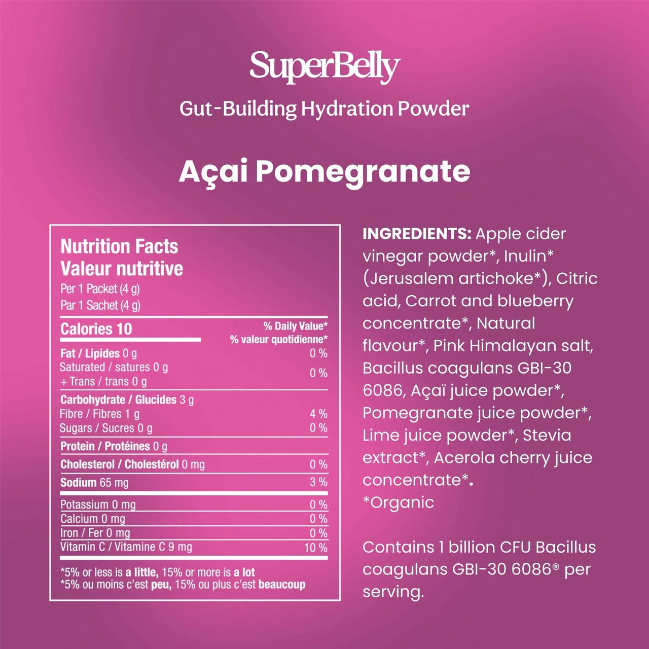 SUPERBELLY HYDRATION & GUT MIX (ACAI POMEGRANATE)