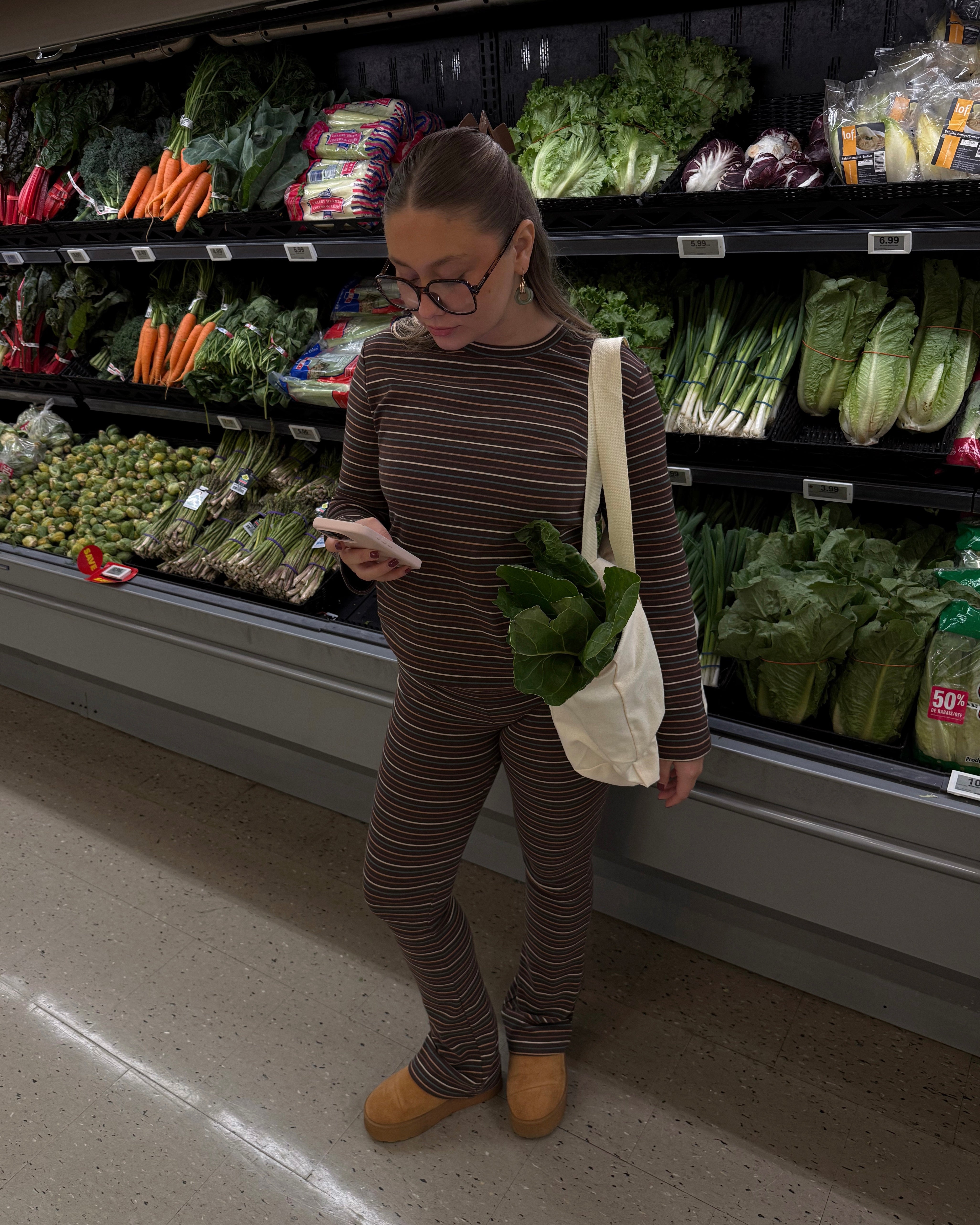 COTTONSTRETCH FOLDOVER PANT (MOCHA MATCHA)