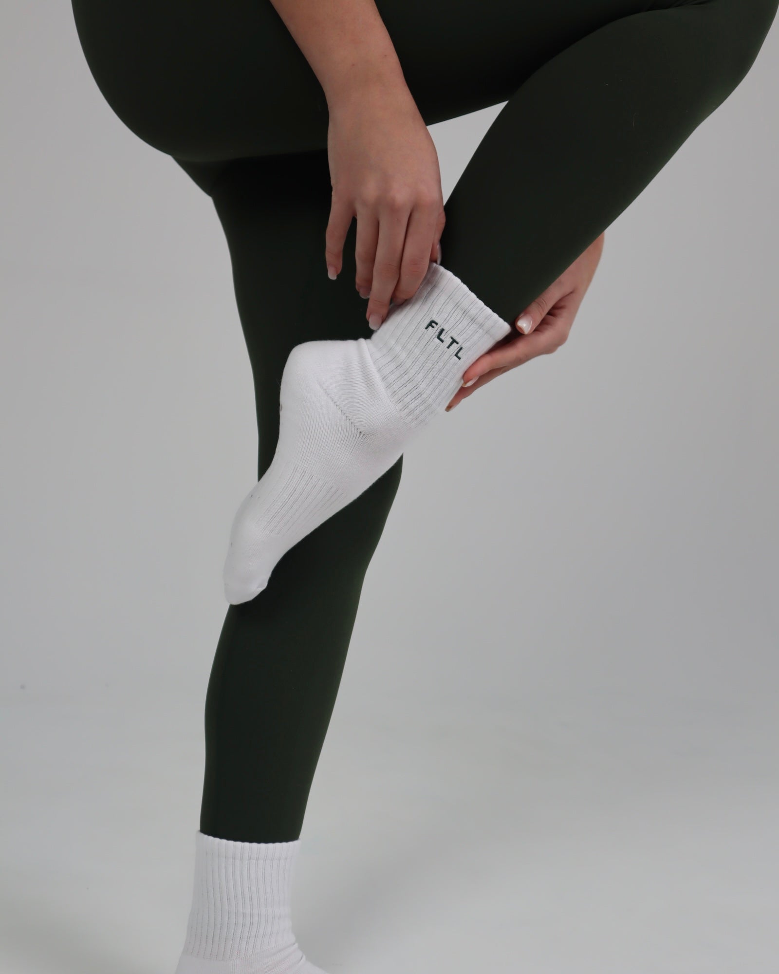 FLTL SOCK (WHITE/FOREST)