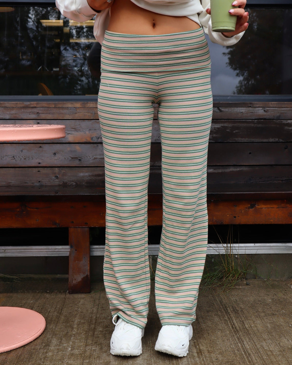 COTTONSTRETCH FOLDOVER PANT (MATCHA LATTE)