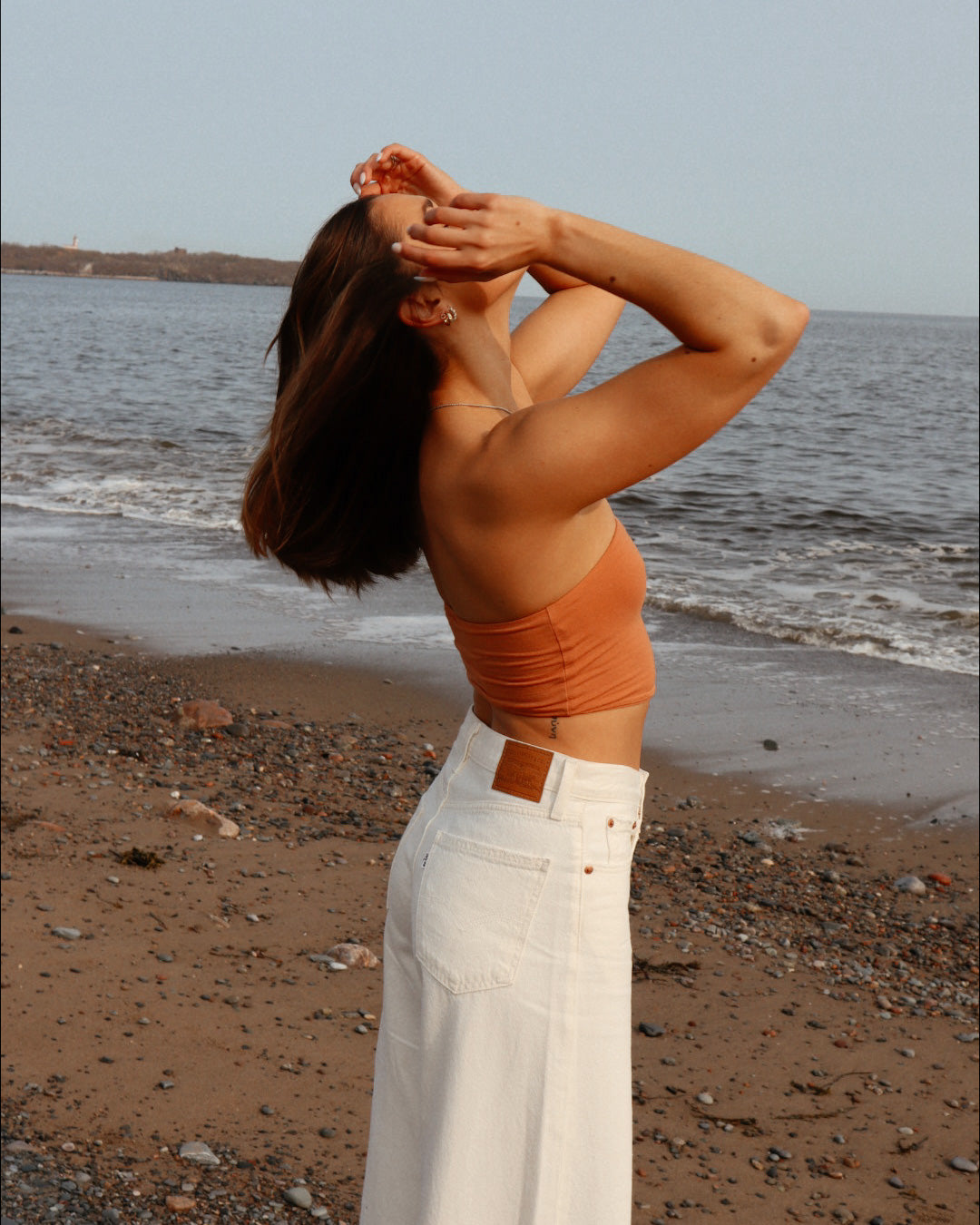 BASK STRAPLESS TOP (APRICOT)